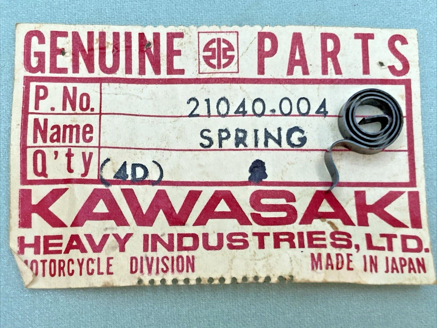 KAWASAKI CARBON BRUSH SPRING 21040-004