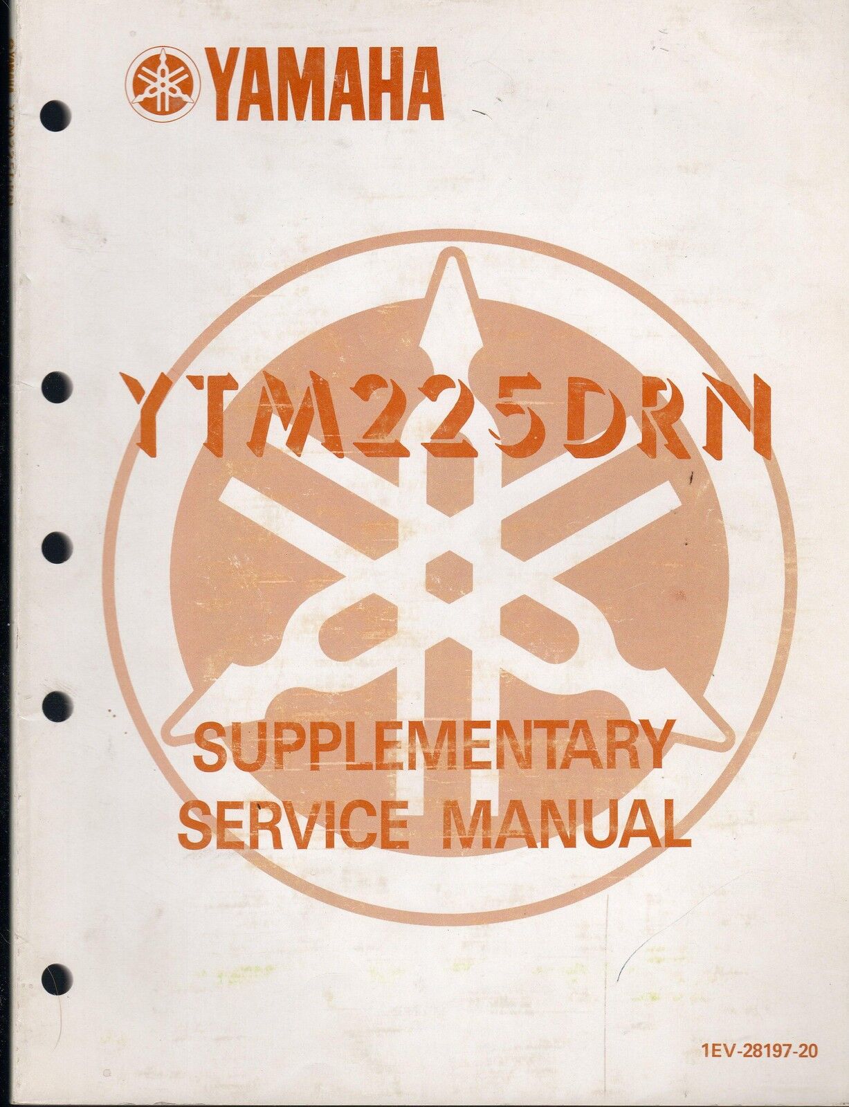 YAMAHA YTM225DRN TRI-Moto 1985 Supplément au Manuel d'Atelier 1EV-28197-W0 #B183