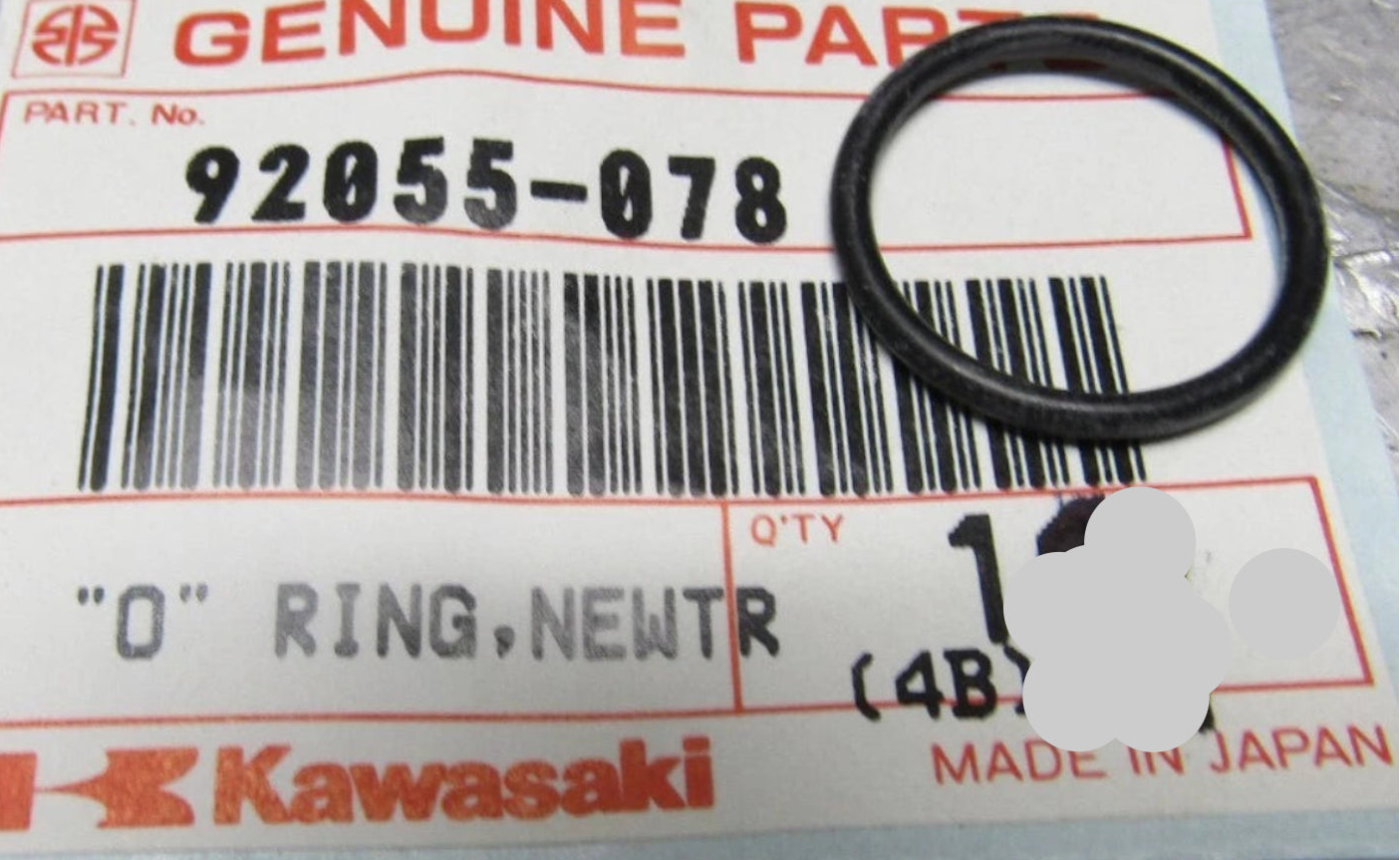 KAWASAKI CRANKCASE ORING 92055-078