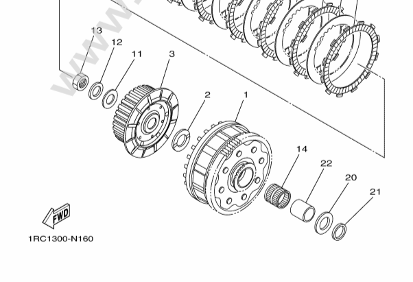 YAMAHA YZFR1 R1 FZ1 YZF-R1 XSR900 FZ09 FZ1 THRUST PLATE 5VY-16154-00