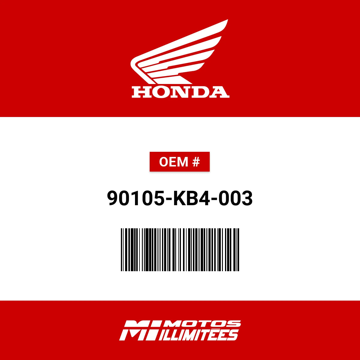 HONDA CM250 SCEW 90105-KB4-003