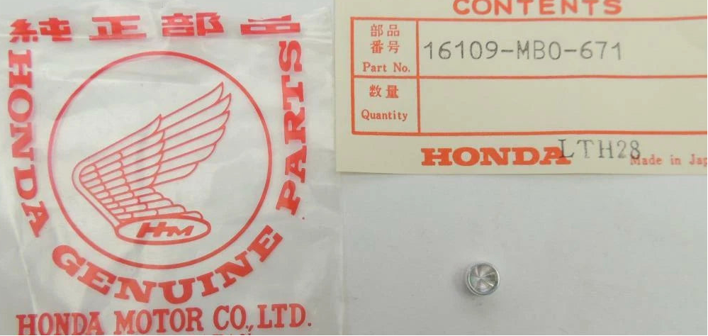 HONDA GL1200 Factory Carburetor Mixture Adjustment Limiter Cap 16109-MB0-671