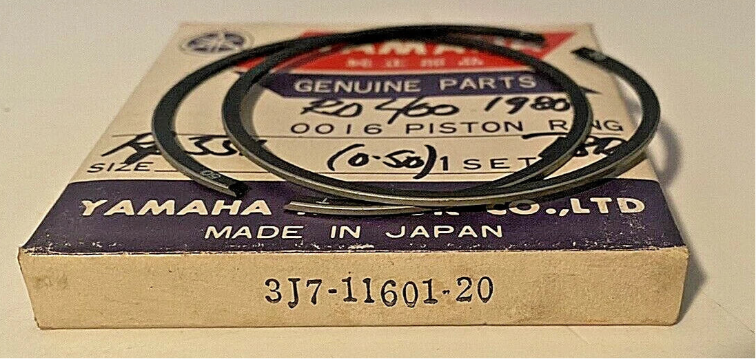YAMAHA 1976 RD400 2nd os PISTON RINGS 3j7-11601-20