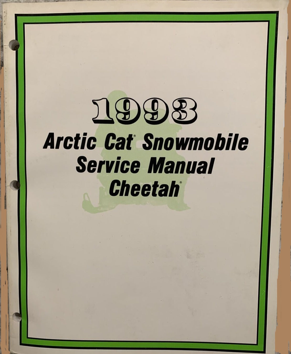 ARCTIC CAT 1993 SNOWMOBILE Cheetah Service Manual 2254-829 #B63