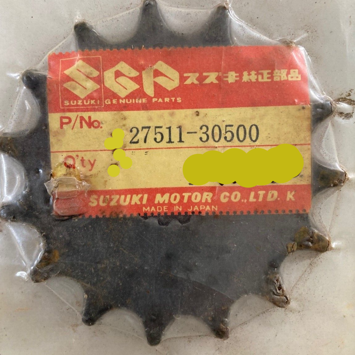 SUZUKI DS250 TS250 Factory Engine Drive Sprocket 15T 27511-30500