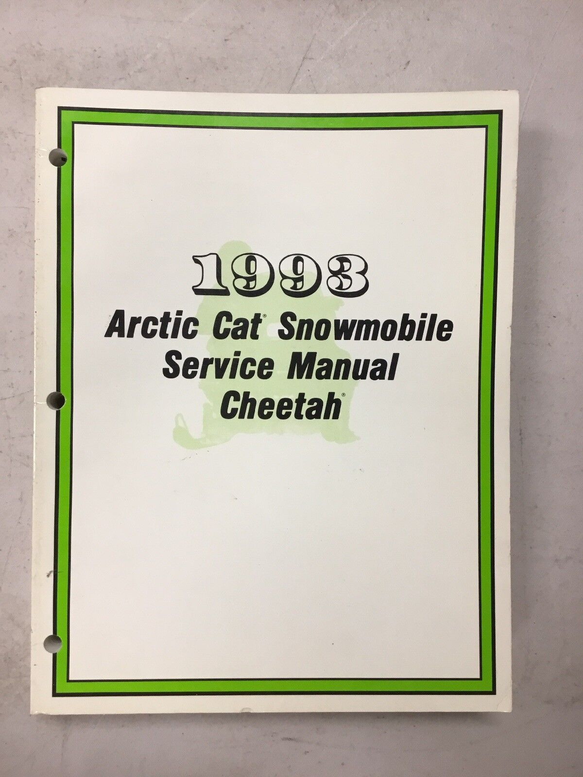 ARCTIC CAT 1993 CHEETAH SNOWMOBILE SERVICE MANUAL 2255-829