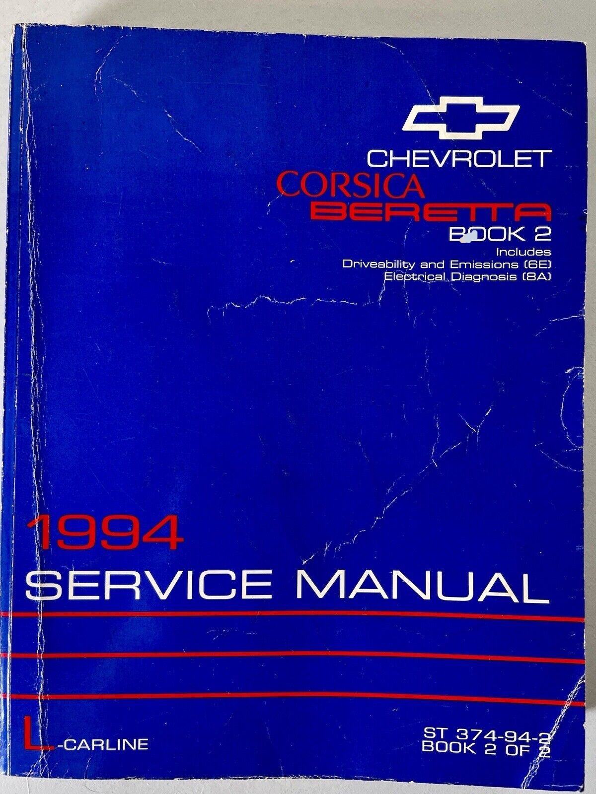 1994 CHEVROLET CORSIDA BERETTA Service Manual Book 2 ST 374-94-2 #B29
