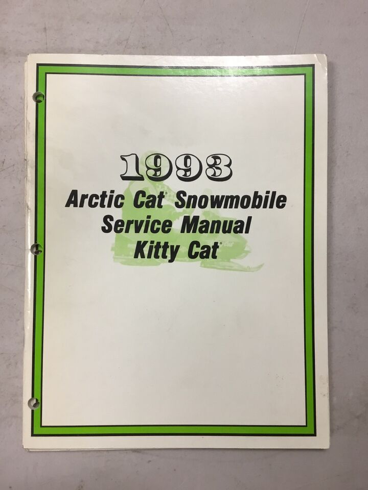 ARCTIC CAT 1993 KITTY CAT SNOWMOBILE SERVICE MANUAL 2255-824