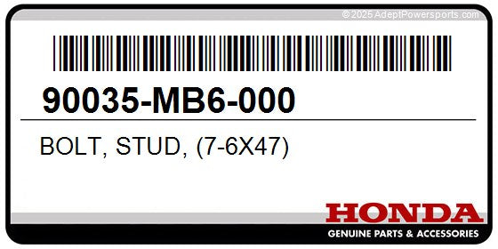 HONDA VF1000 Factory Exhaust Stud Bolt 7.6 x 47 90035-MB6-000