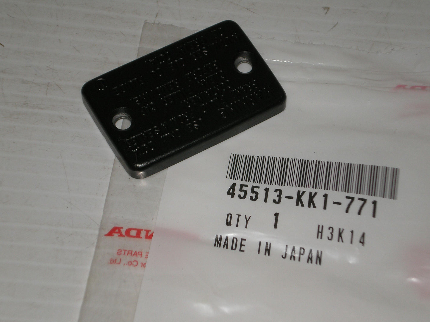 HONDA CB CN CBR GL NX TRX VTR XL XR Master Cylinder Cap 45513-KK1-771 / 45513-HR0-305