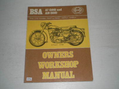 BSA A7 A10 Pre Unit 1947-1962 Workshop Manual #B716