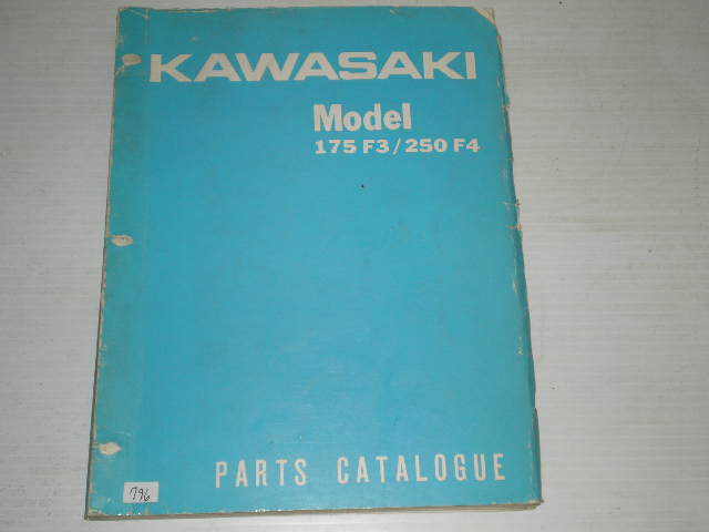 KAWASAKI F3 F4 1970 Factory Parts Catalogue 99995-111 (No.6924) #796
