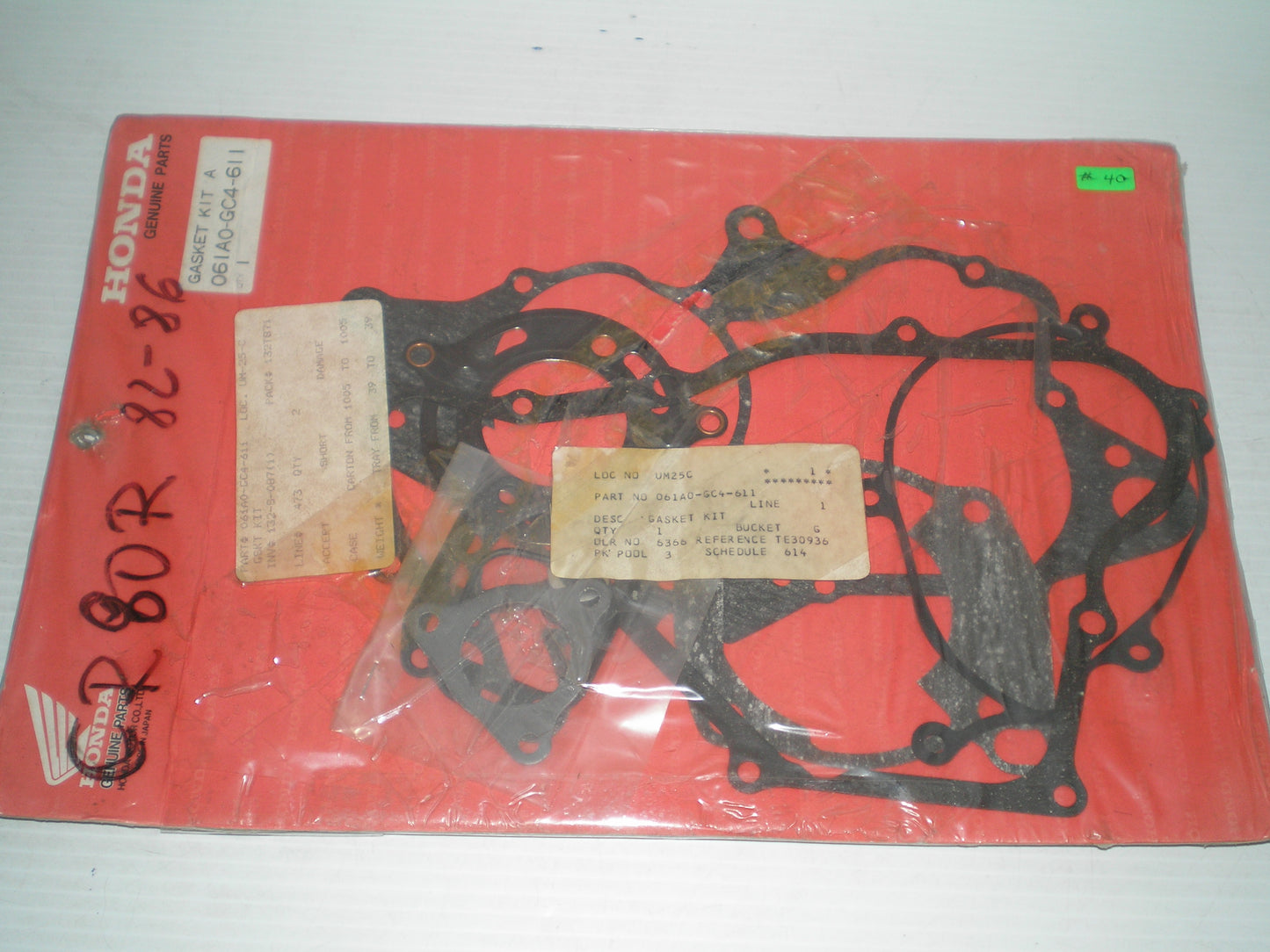 HONDA CR80 Complete Gasket Set 061A0-GC4-611 #40