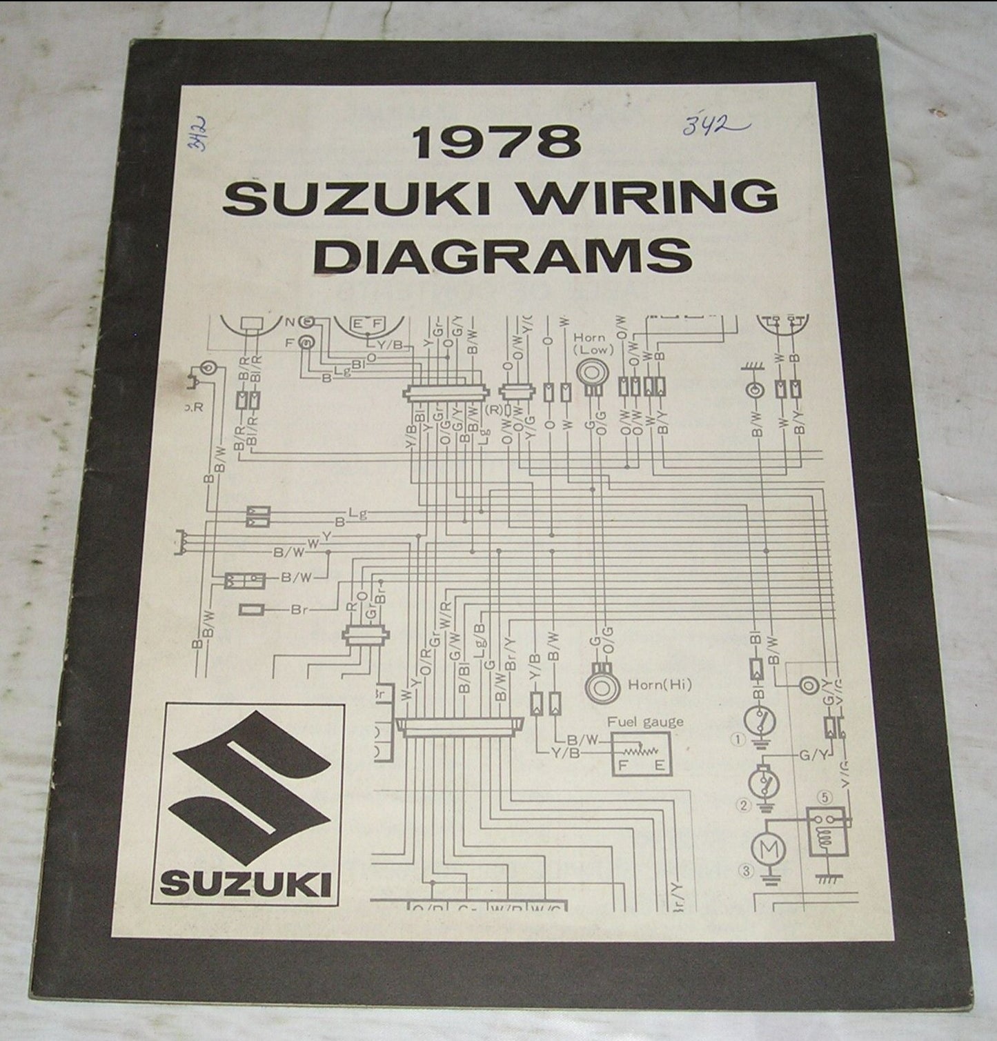 SUZUKI DS DR GS JR PE RM SP TS 1978 Wiring Diagrams Manual 99923-00738 #342