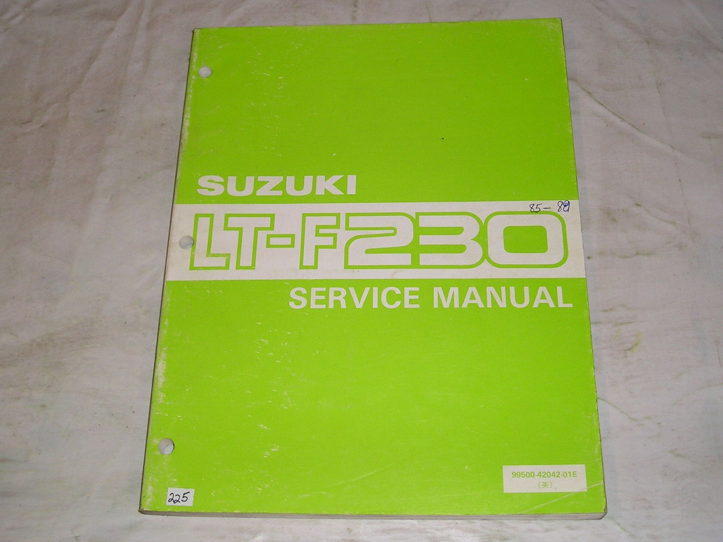 SUZUKI LT-F230 1986-1988 Service Manual 99500-42042-01E #225