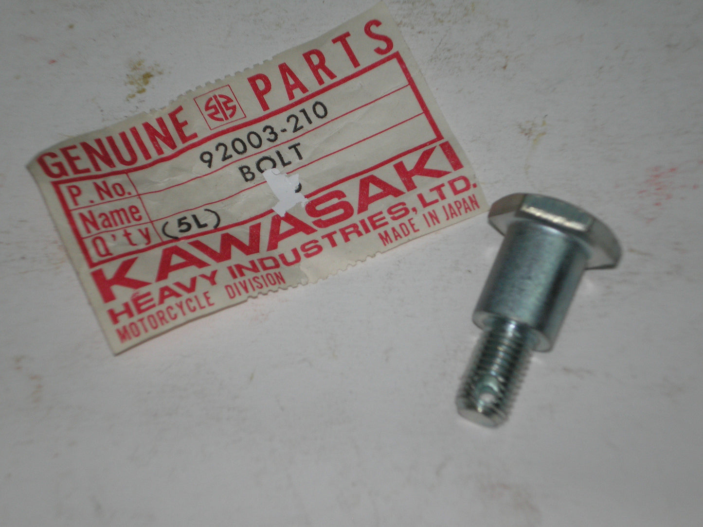 KAWASAKI KZ900 Rear Master Cylinder Rod Pivot Bolt 92003-210