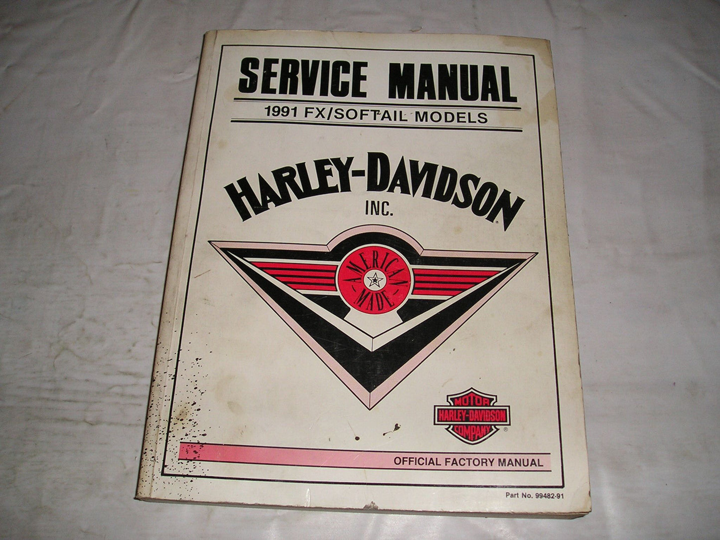 HARLEY-DAVIDSON 1991 FX / FL Softail Models Service Manual 99482-91 #HD7