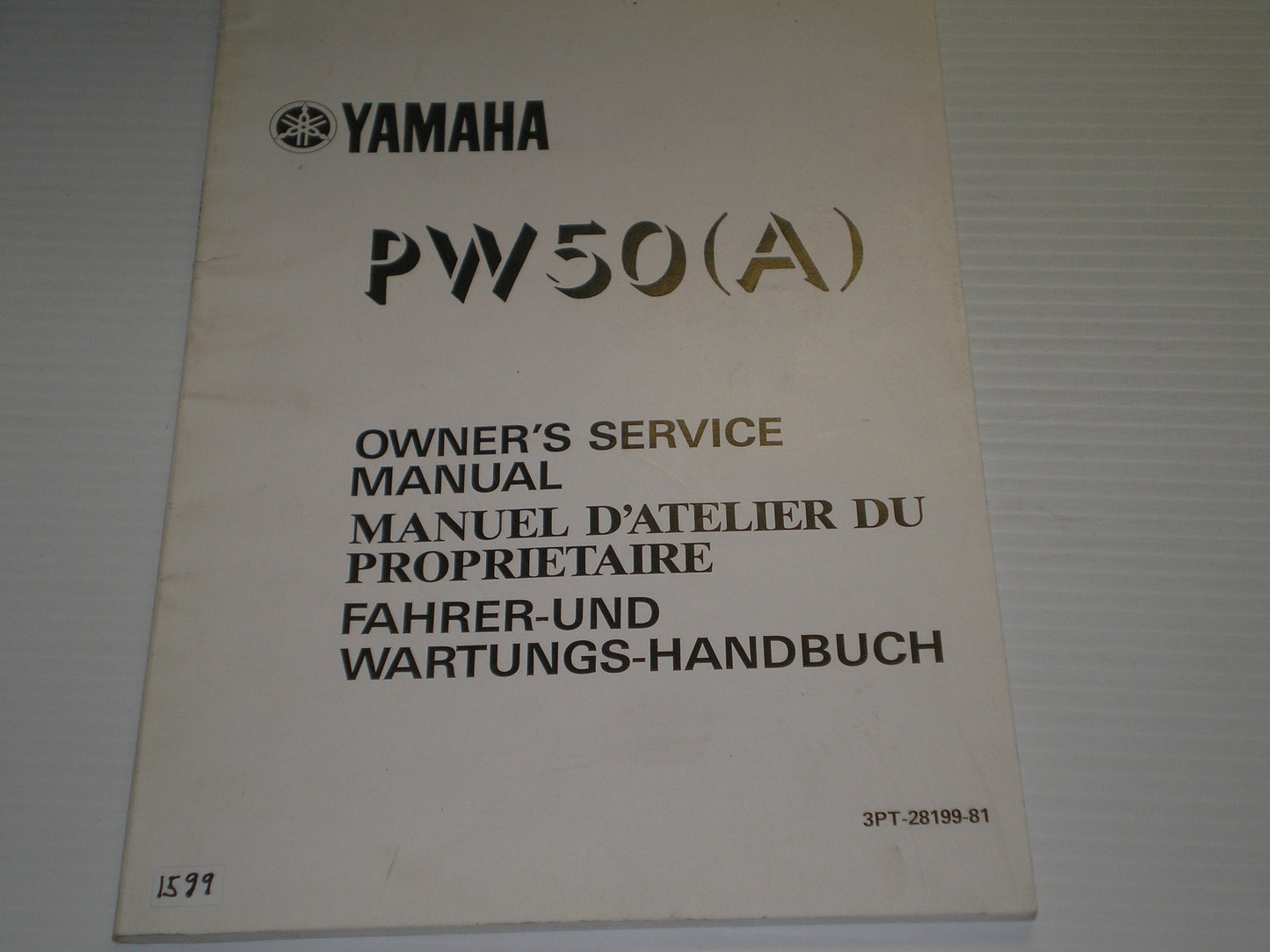 YAMAHA PW50 A  Y-Zinger  Owner's Service Manual  3PT-28199-81  #1599