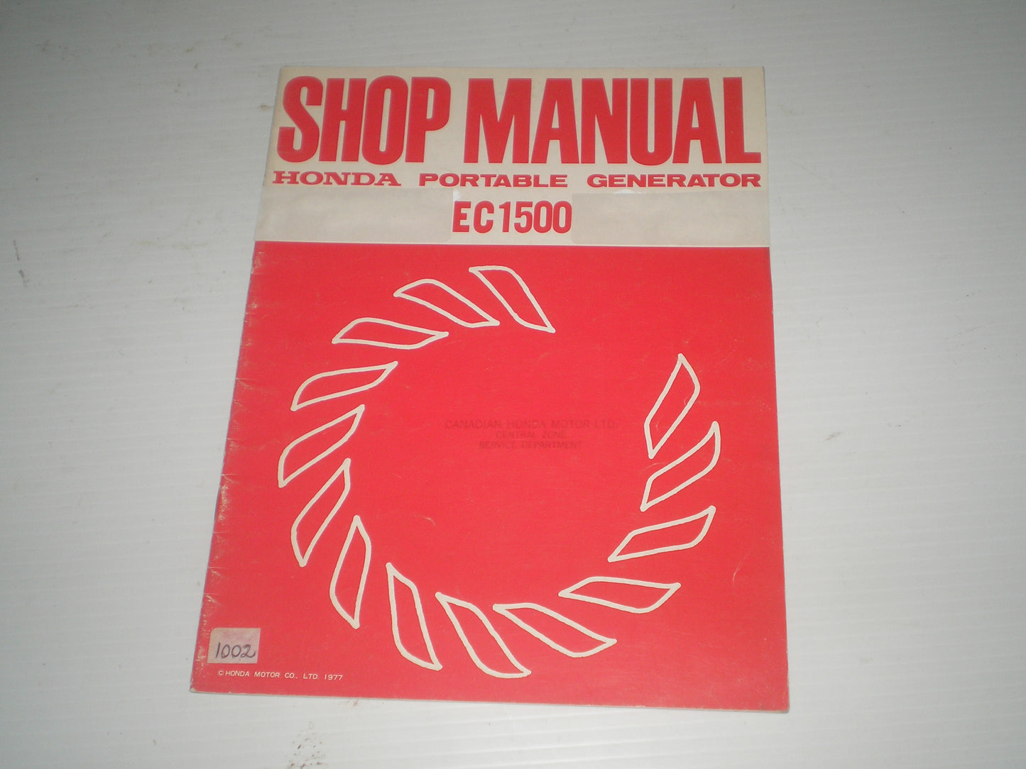 HONDA EC1500 1978 Portable Generator Service Manual 6287200 #1002