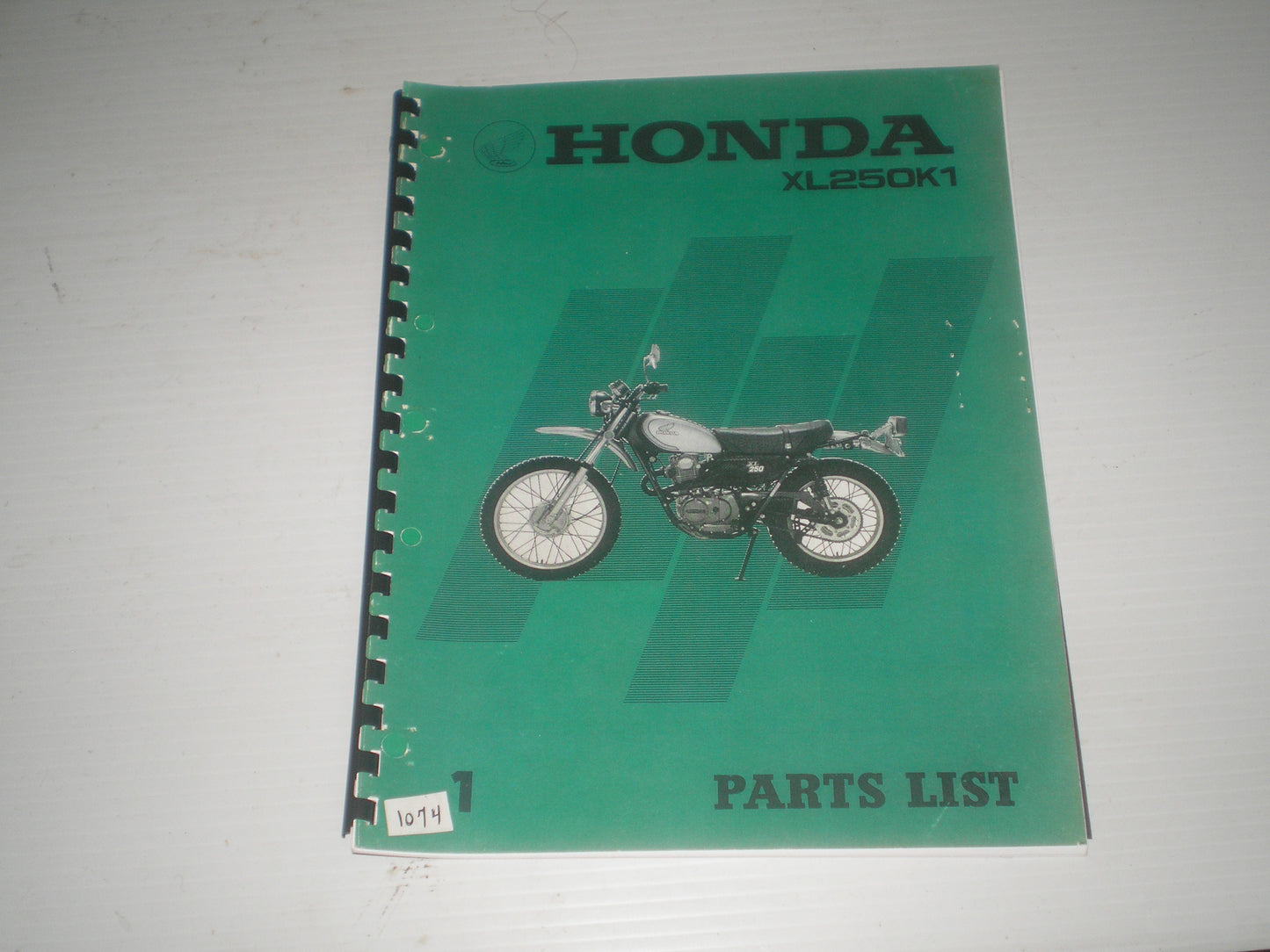 HONDA XL250 K1 1974 Parts List / Catalogue #1074