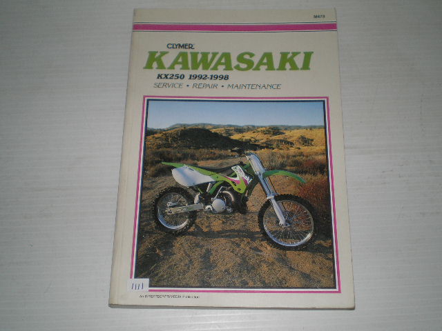 KAWASAKI KX250 1992-1998 Clymer Service Manual M473 #1111
