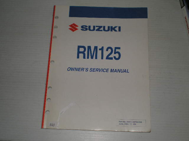 SUZUKI RM125 K5 2005 Owner's Service Manual 99011-36F54-03A #1123