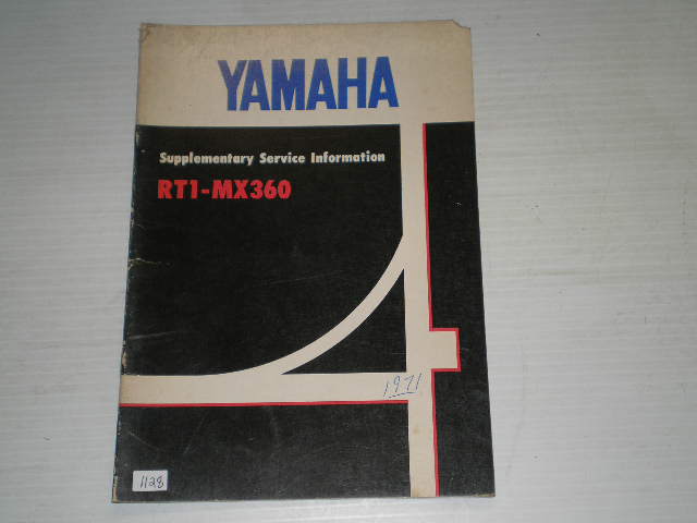 YAMAHA RT1 - MX360  1971  Service Manual Supplement  #1128