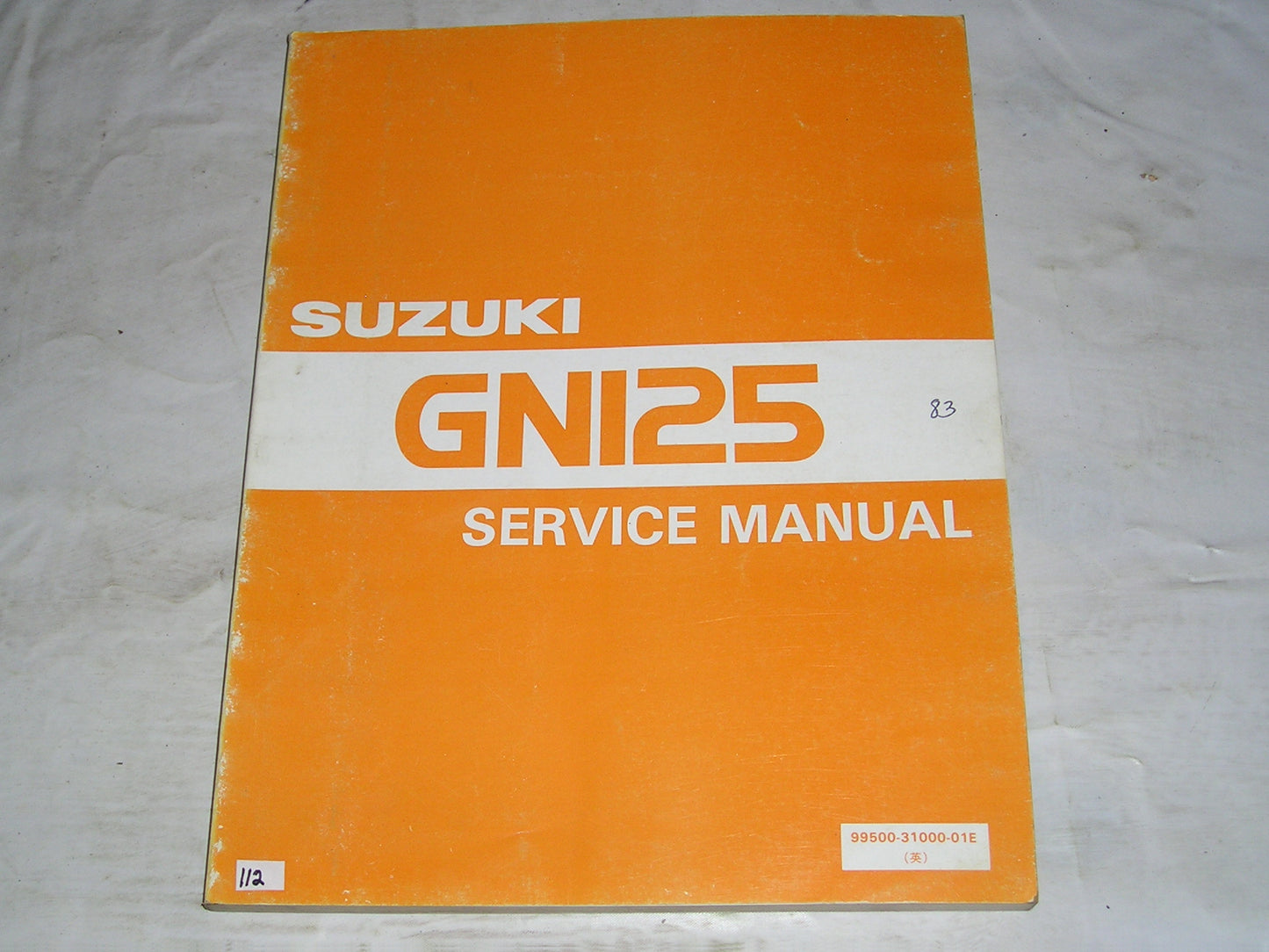 SUZUKI GN125 1983 Service Manual 99500-31000-01E #112