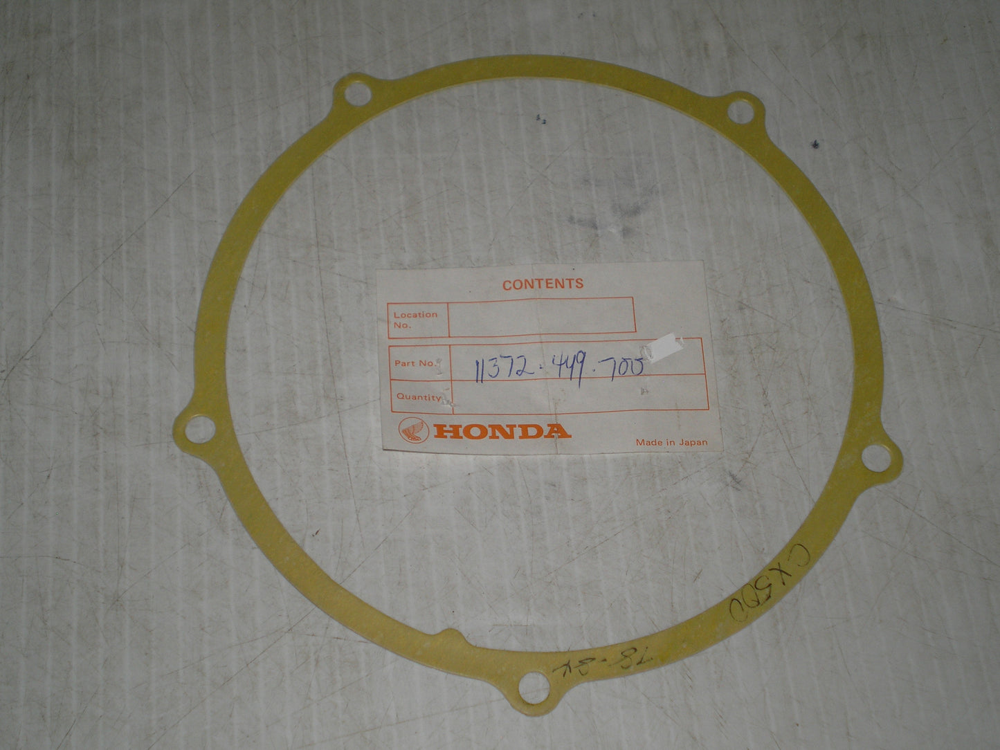 HONDA CX500 GL500 GL650 Clutch Cover Gasket 11372-449-306 / 11372-449-700 / 11372-415-000