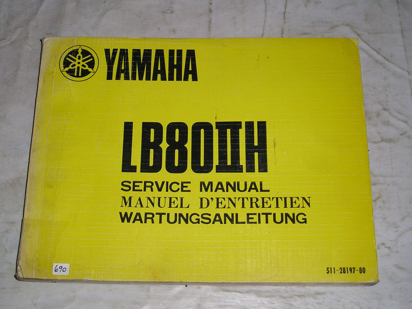 YAMAHA LB80 II H  LB802H  1975  Service Manual  511-28197-80  #690