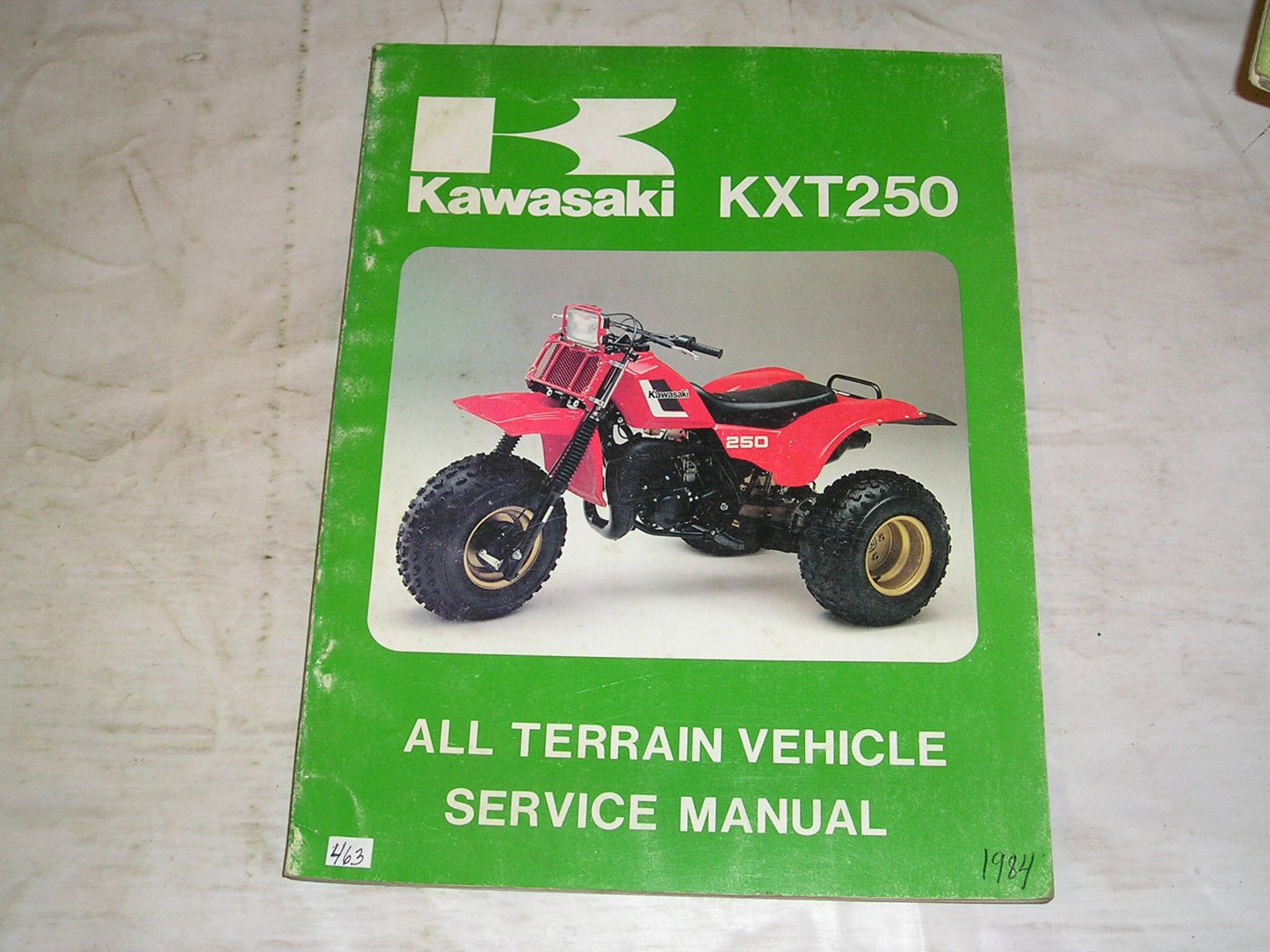 KAWASAKI KXT250 A1 1984 Service Manual 99924-1046-01 #463