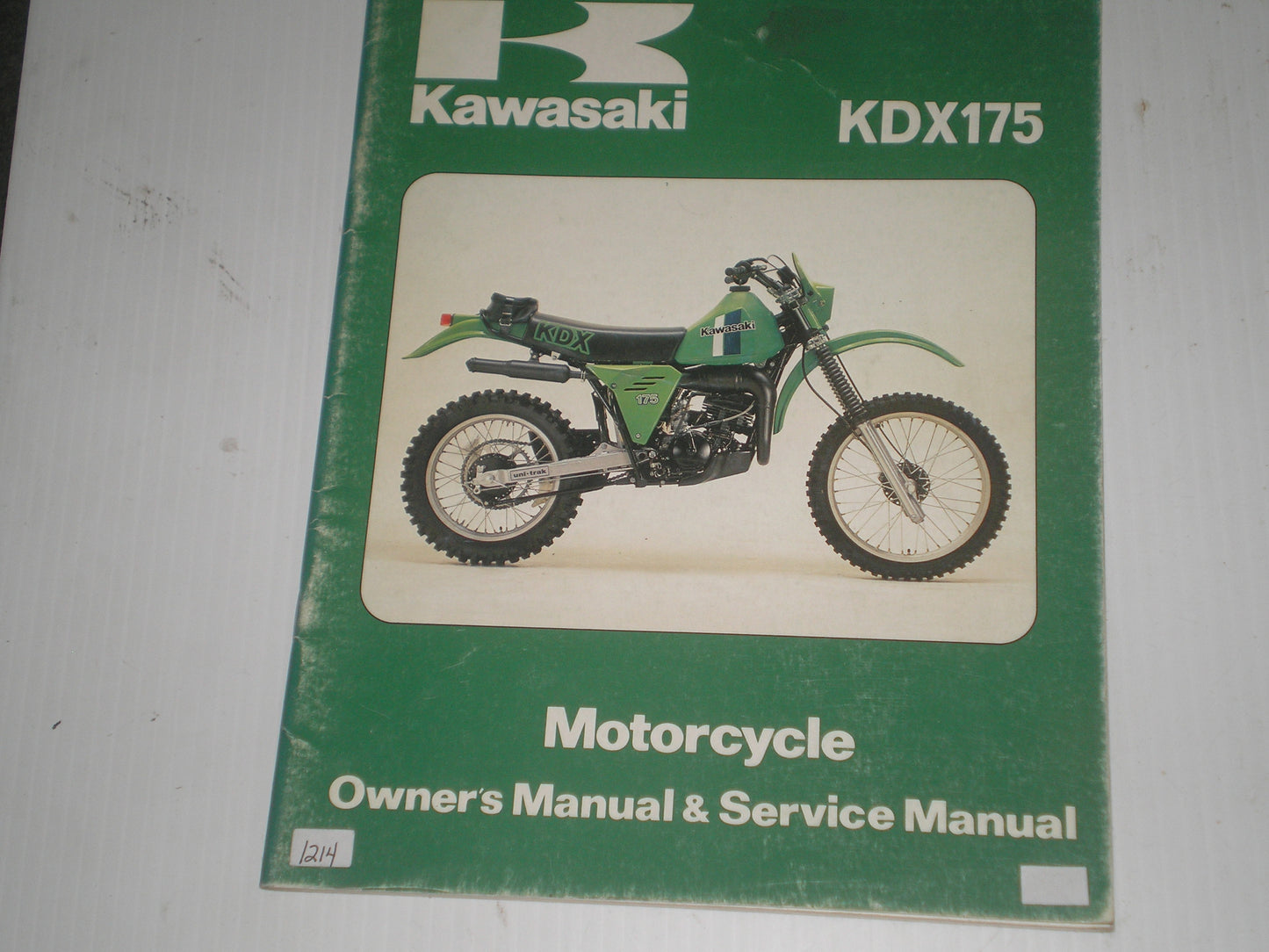 KAWASAKI KDX175 A2 1981 Owner's & Service Manual 99920-1122-01 #1214