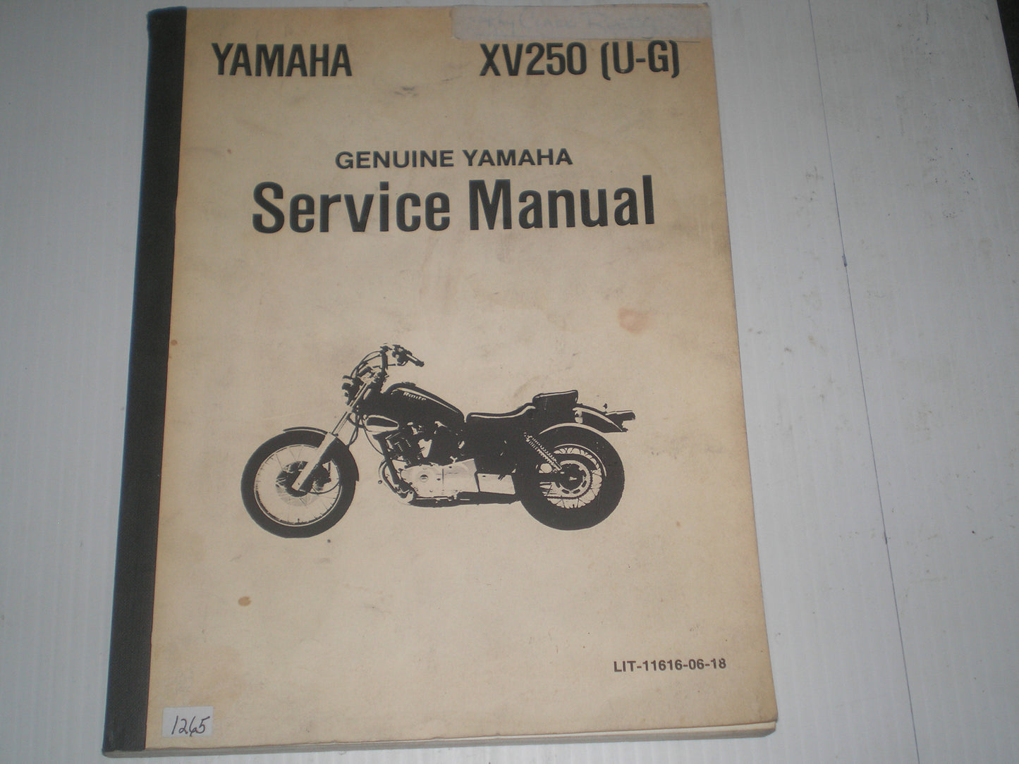 YAMAHA XV250  U / UC  (U-G)  1988  Service Manual  LIT-11616-06-18  #1265
