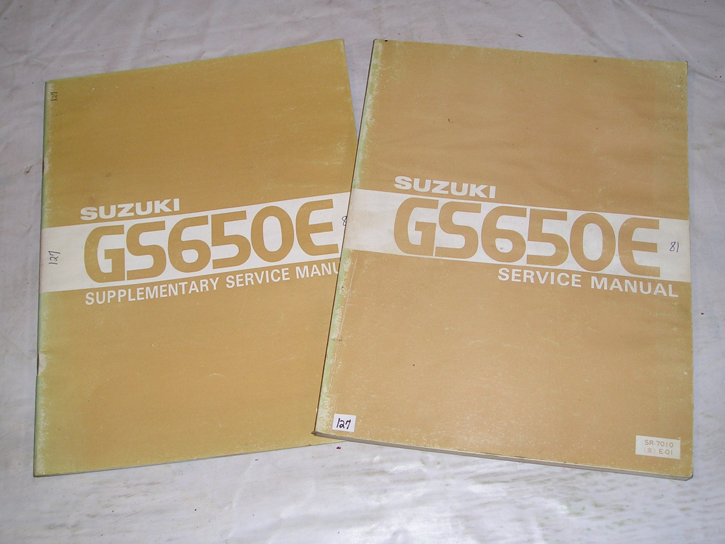 SUZUKI GS650 E EZ 1981-1982 Service & Supplement Manuals SR-7010 E-01 99501-36010-01E #127