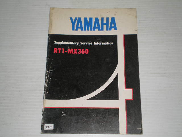 YAMAHA RT1 - MX360 1971 Service Manual Supplement #1313.7