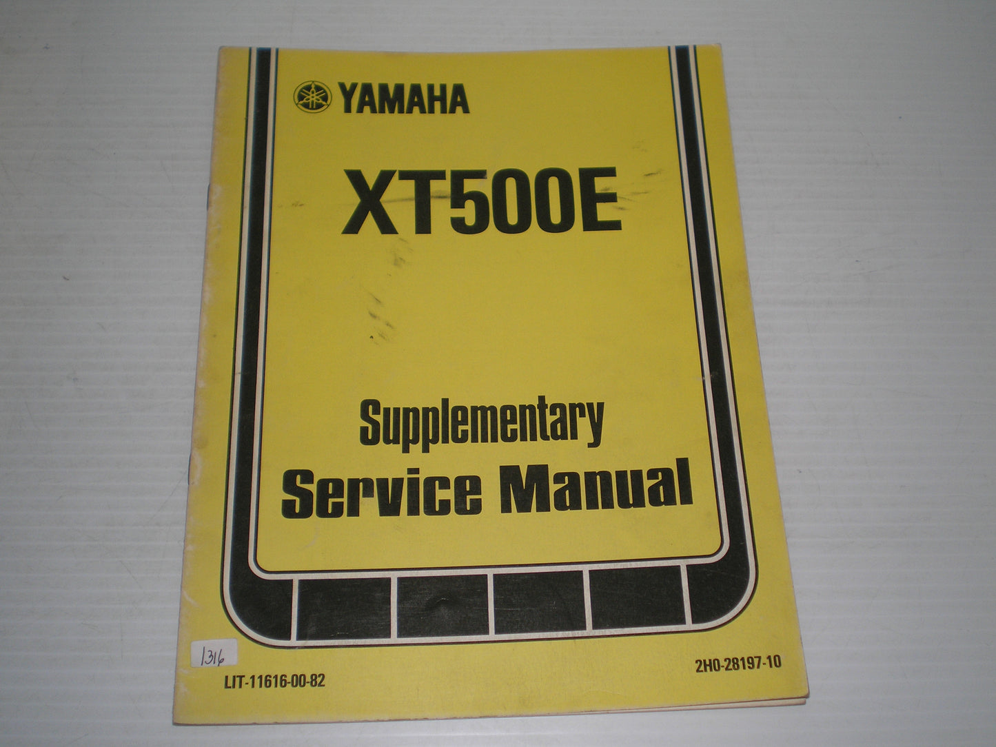 YAMAHA XT500 E 1978  Service Manual Supplement  2H0-28197-11  LIT-11616-01-05  #1316