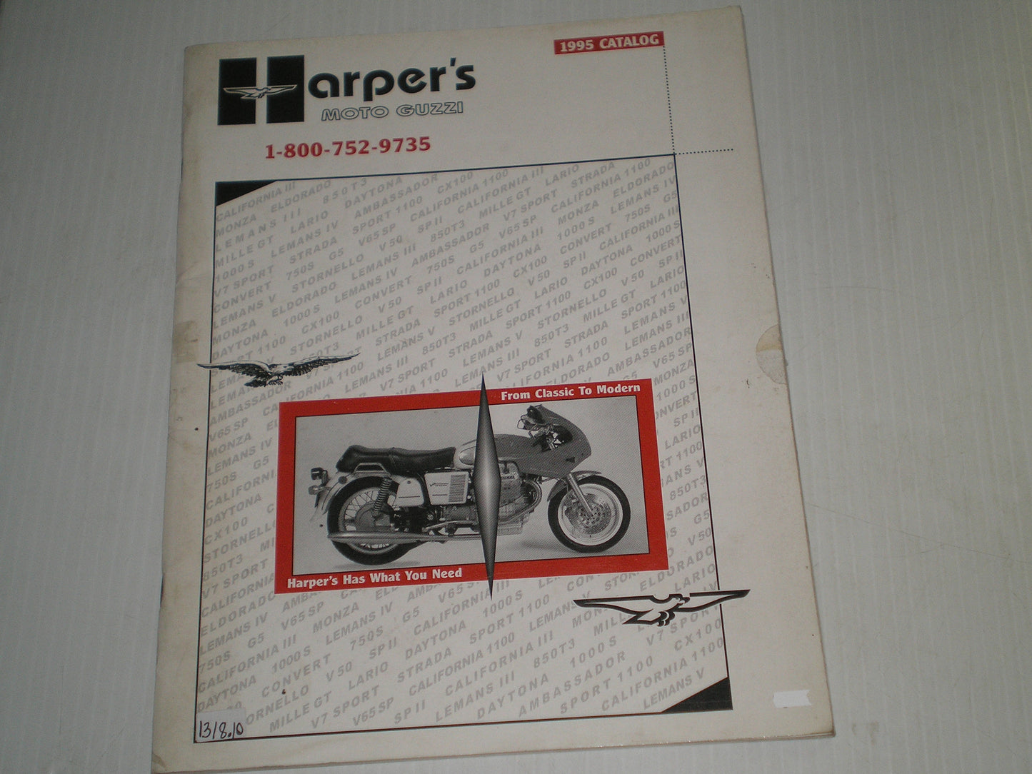 MOTO GUZZI 1995 Harper's Catalogue of Parts and Accessories #E131