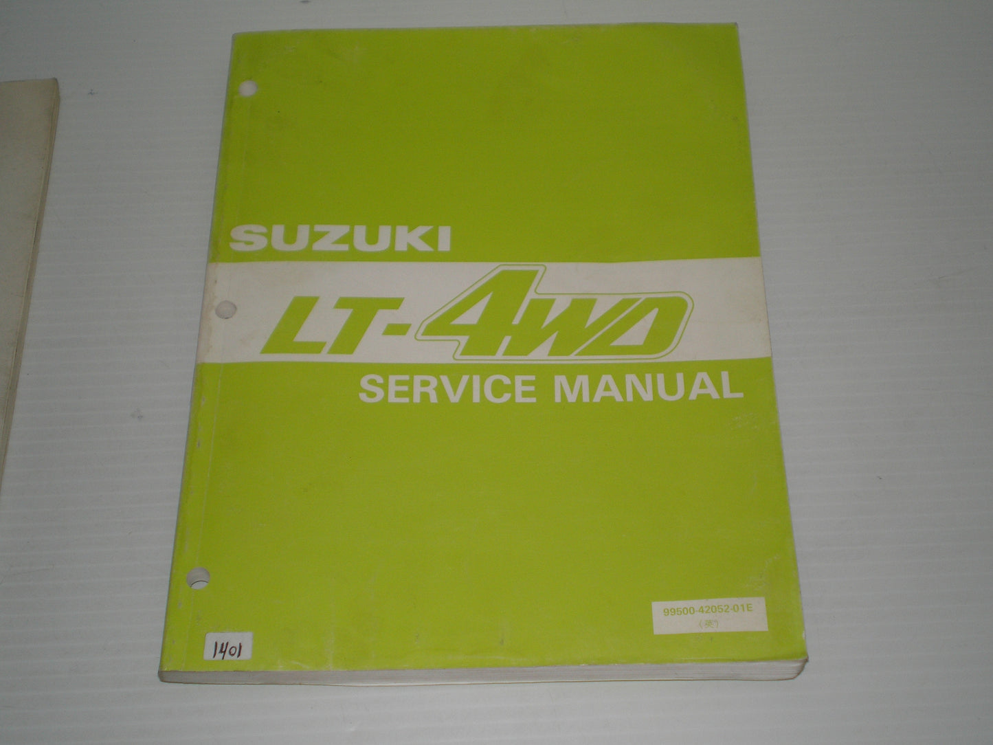 SUZUKI LT-4WD LT-4 WD Quad Runner 1987 Service Manual 99500-42052-01E #1401