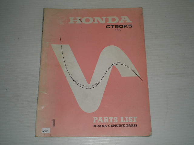 HONDA CT90 K5 1974 Factory Parts Catalogue 1310251 #1402