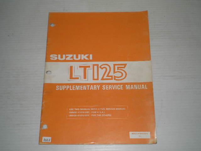 SUZUKI LT125 E 1984 Service Manual Supplement 99501-41040-01E #1939