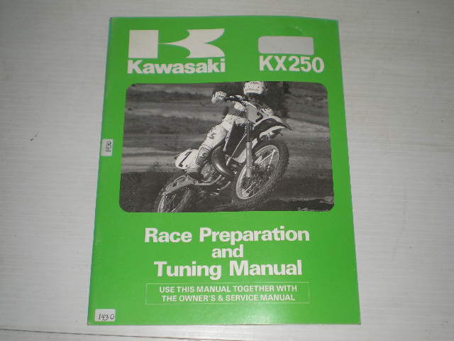 KAWASAKI KX250 1987 Race Preparation & Tuning Manual 99920-1388-01 #1430