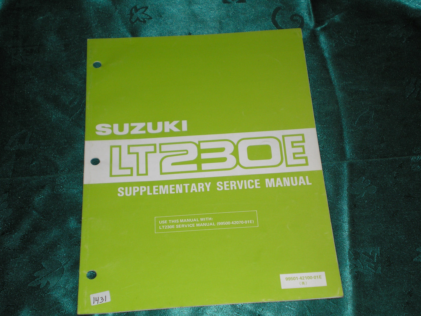 SUZUKI LT230E J Quadrunner 1988 Service Manual Supplement 99501-42100-01E #1431