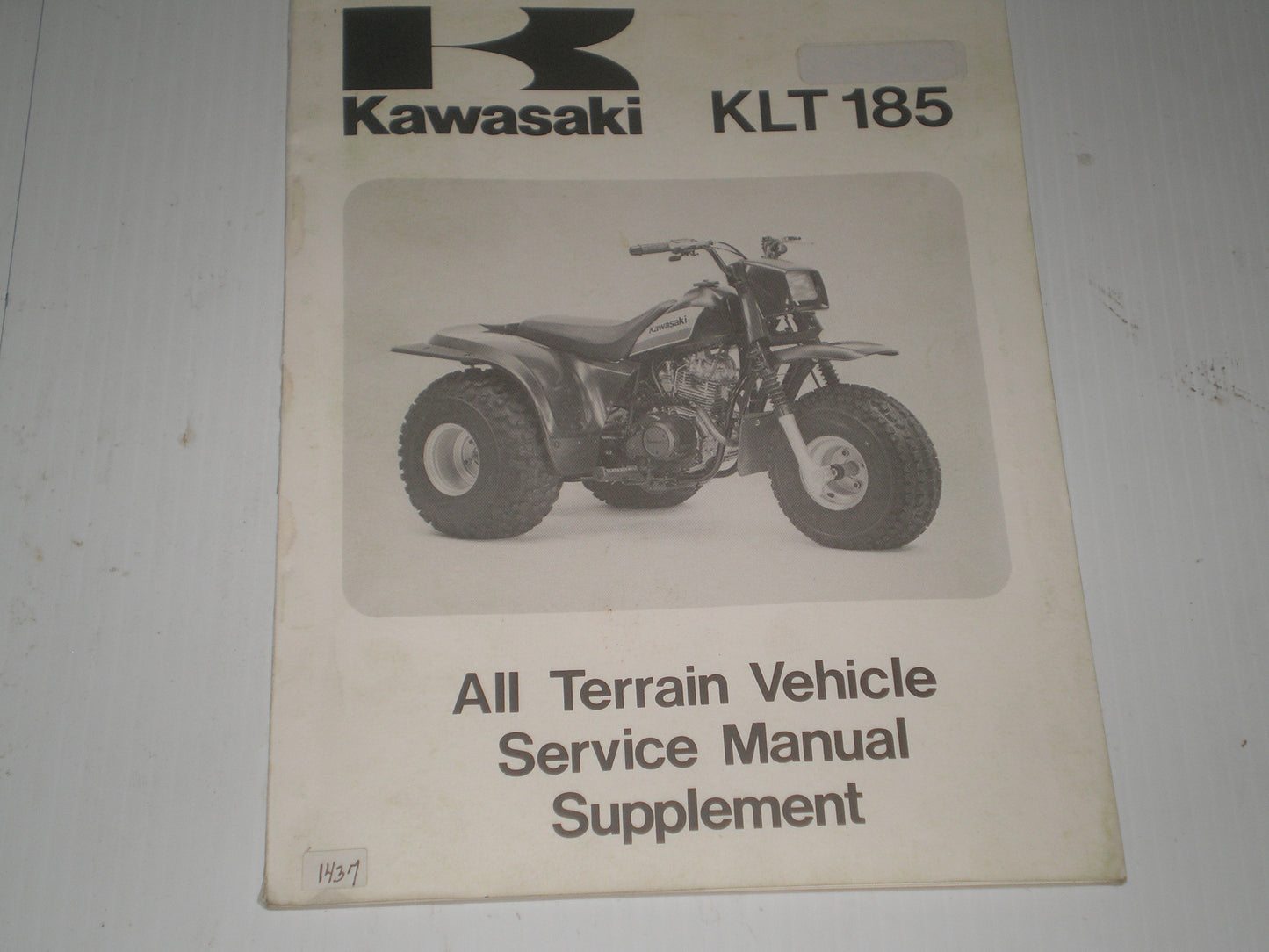 KAWASAKI KLT185 A1 1986 Service Manual Supplement 99924-1074-51 #1437