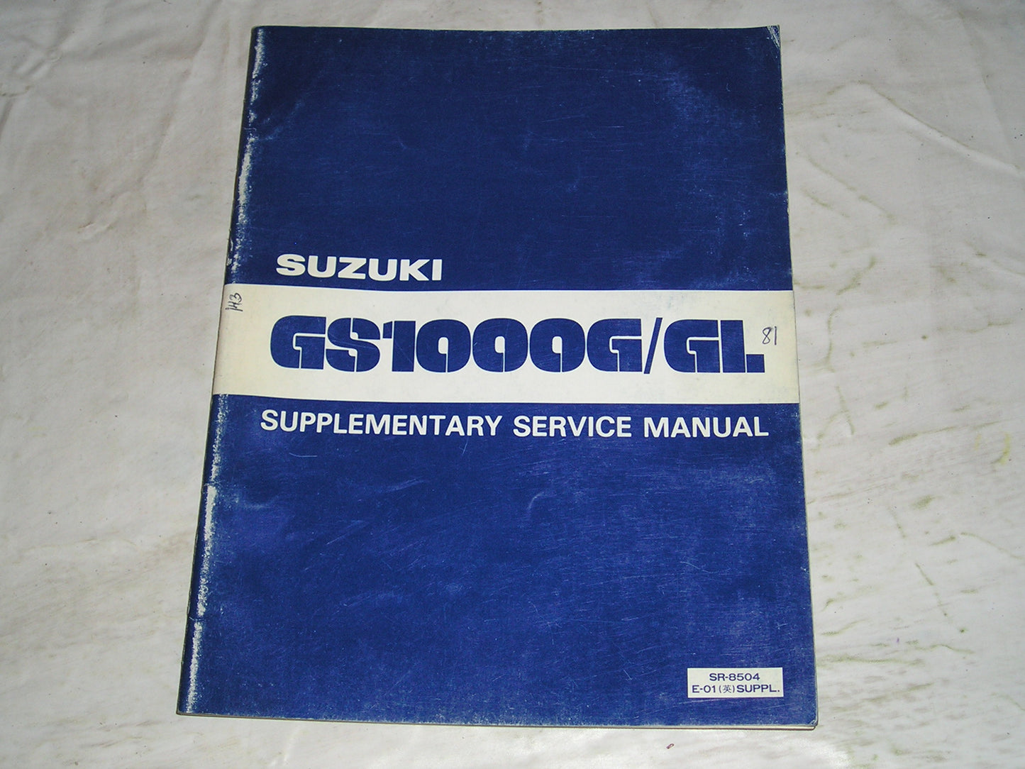 SUZUKI GS1000G X & GS1000GL X 1981 Service Manual Supplement SR-8504 E-01 SUPPL. #143