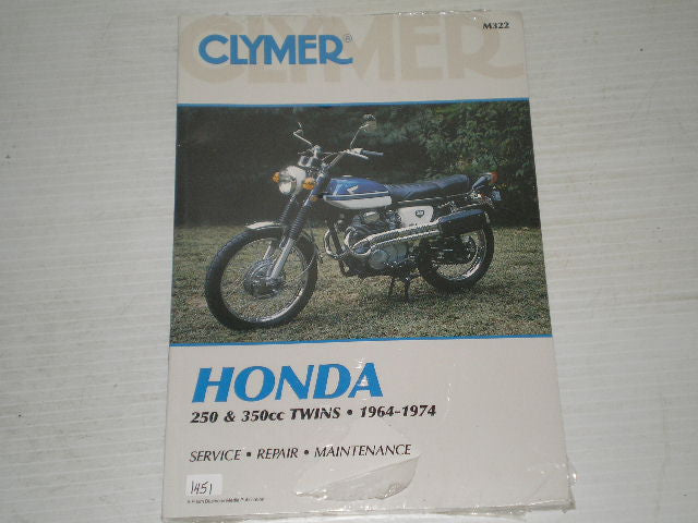 HONDA CB250 CB350 CL250 CL350 SL350 1964-1974 Clymer Service Manual M322 #1451