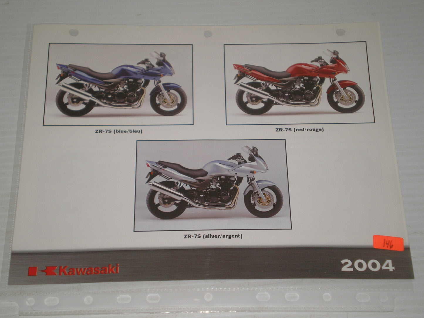 KAWASAKI 2004 ZR-75 Z750 SELES BROSCHURE 146
