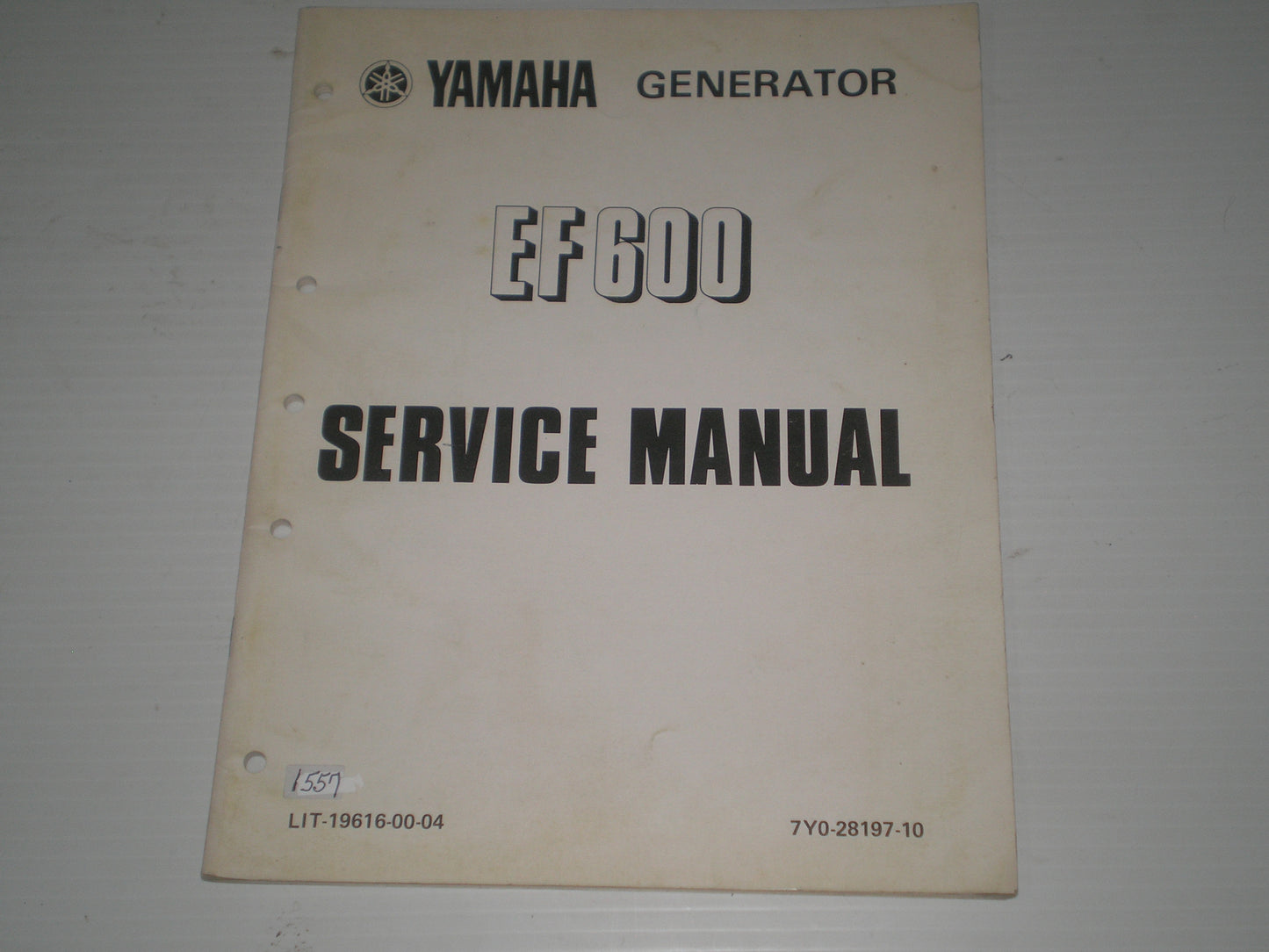 YAMAHA EF600 1984 Portable Generator Service Manual 7Y0-28197-10 / LIT-19616-00-04 / 75141 #893