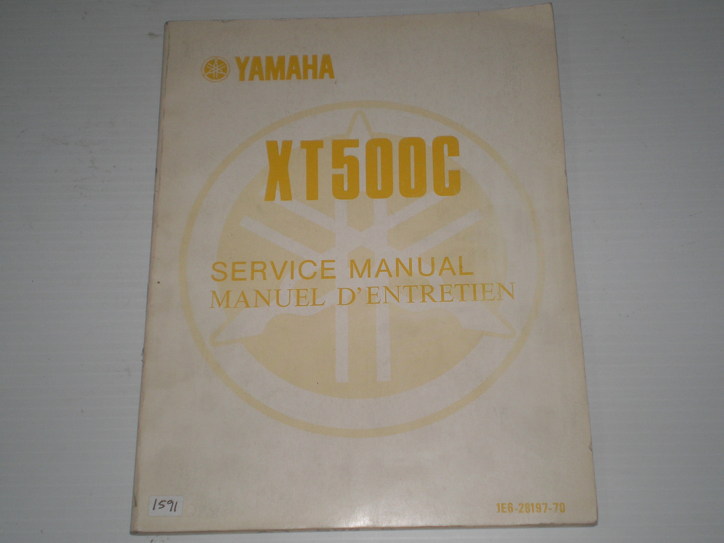 YAMAHA XT500 C 1976 Service Manual 1E6-28197-70 #1591