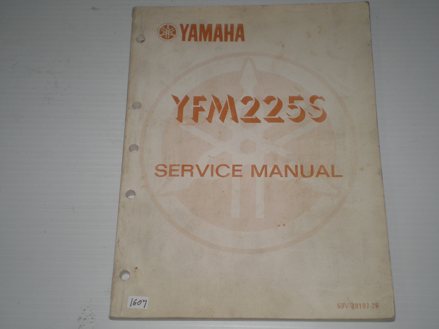 YAMAHA YFM225 S  Moto 4 ATV  1986  Service Manual  59V-28197-28  #1607