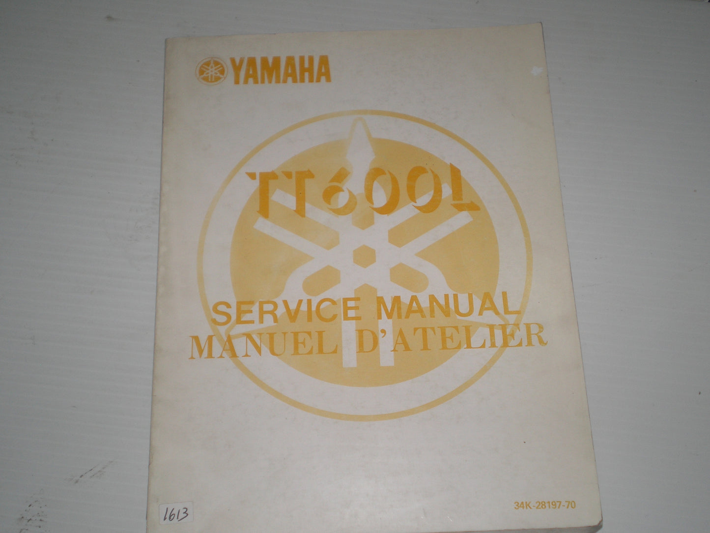 YAMAHA TT600L TT600 L 1984 Service Manual 34K-28197-70 #1613